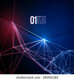 Abstract Red Blue Laser Light | EPS10 Design