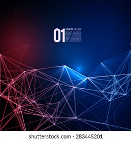 Abstract Red Blue Laser Light | EPS10 Design