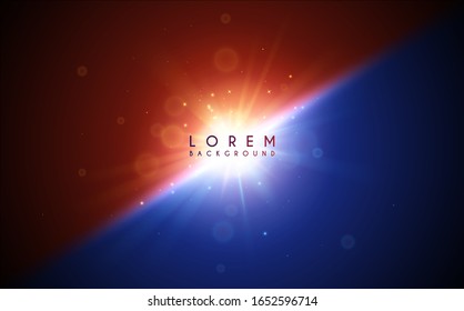 Abstract red and blue light background