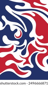 Abstract red and blue marble liquid background