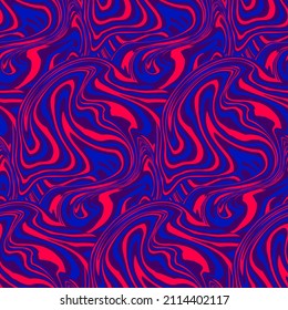 Abstract Red and Blue Marble Texture Vector Seamless Pattern Design. Awesome for classic product design, fabric, backgrounds, invitations, packaging design projects. Surface pattern design.