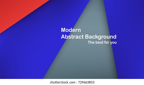 Abstract red and blue material design on grey background for cover, template, web design and brochure. Copy space for text.
