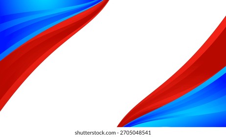 Abstrato vermelho e azul sobre fundo branco
