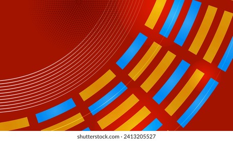 abstract red blue orange background