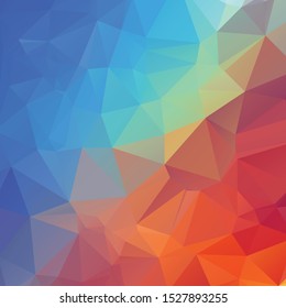 Abstract red and blue polygon texture background