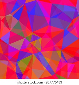 Abstract Red Blue Polygonal Background. Abstract Red Blue Geometric Pattern.