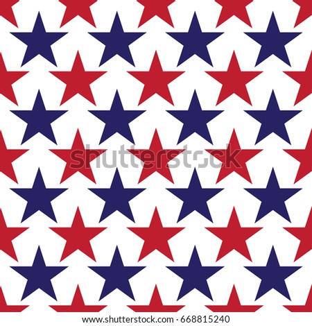 abstract red blue star pattern american stock vector royalty free