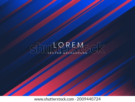 Abstract red and blue stripe diagonal lines light  background. Vector illustration

