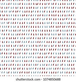 Abstract red and blue tiny oval pattern with different shapes scattered all over.