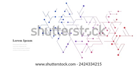 abstract red blue triangle, geometric texture background, scientific technology, network concept
