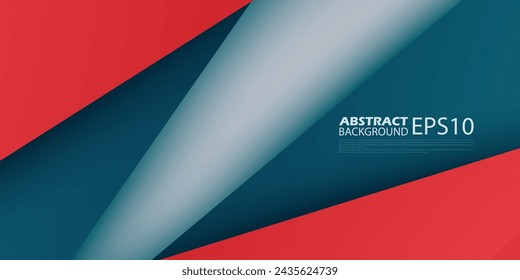 Abstract red and blue. Triangle on dark colorful geometric design. Modern overlap papercut futuristic background vector illustration. Eps10 vector