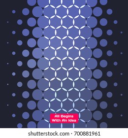 Abstract red blue vector design round elements for graphic layout