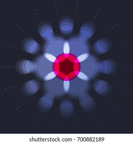 Abstract red blue vector design round elements for graphic layout