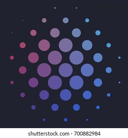 Abstract red blue vector design round elements for graphic layout