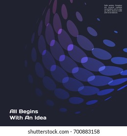 Abstract red blue vector design round elements for graphic layout