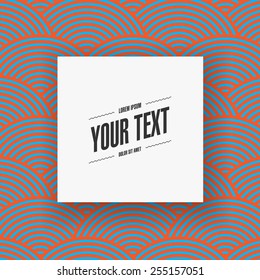 Abstract red and blue wave background wallpaper with minimal square text box design  Eps 10 stock vector illustration 