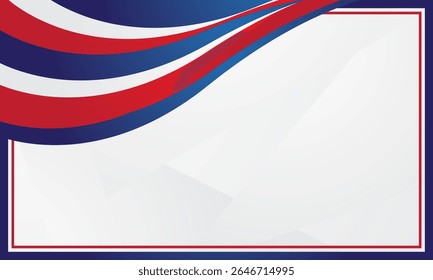 Abstract red blue waves on white background for modern certificate