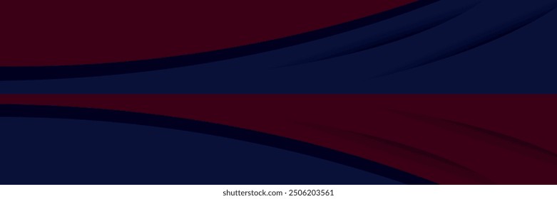 Abstraktes rotes und blaues Wellenliniendesign mit Schatteneffekt
