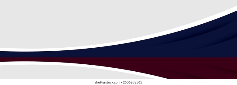 Abstract red and blue wavy line design with shadow effect