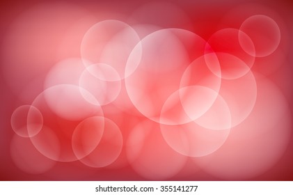 Abstract red blur bokeh background, Vector illustration