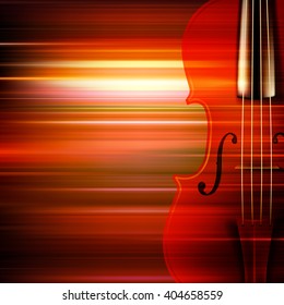 abstract red blur music background with violin
