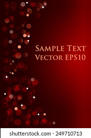 Abstract red bokeh background.