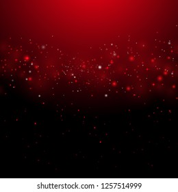 Abstract red bokeh background, vector illustration