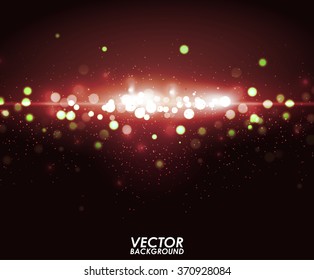 Abstract red bokeh background. Vector illustration.