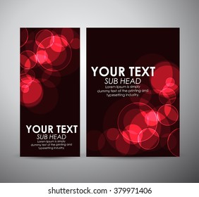 Abstract red bokeh. Graphics resources design template or roll up. 