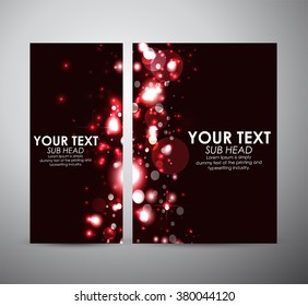 Abstract red bokeh. Graphics resources design template or roll up. 