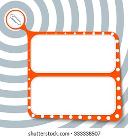 Abstract red box for your text and paper clip