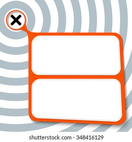 Abstract red box for your text and multiplication icon