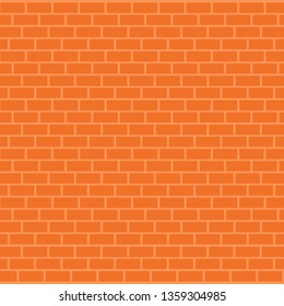 Abstract red brick vector background. Texture red brick wall. Red brick wall.  Vector illustration background - texture pattern for continuous replicate.