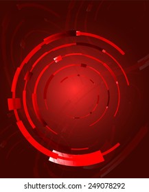 Abstract red bright circles