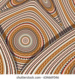 Abstract red brown decorative background with tribal motif