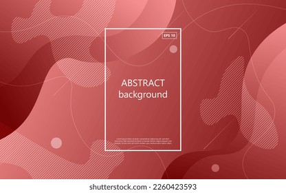 abstract red brown soft gradient wavy light liquid color with geometric shape background. eps10 vector