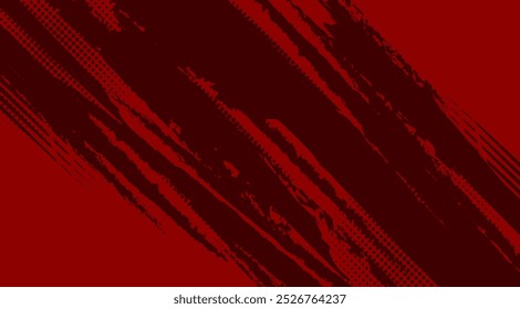 Abstractas trazo de pincel rojo. Estilo de línea de velocidad de color de semitono. Plantilla de fondo de diseño de Anuncio