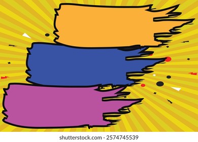  Abstract Red Brush Stroke on Orange Background
