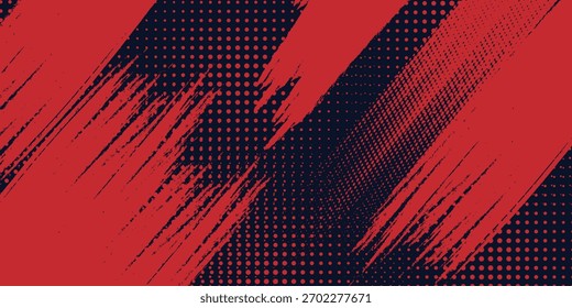 Textura do traçado do pincel vermelho abstrato no fundo escuro eps10