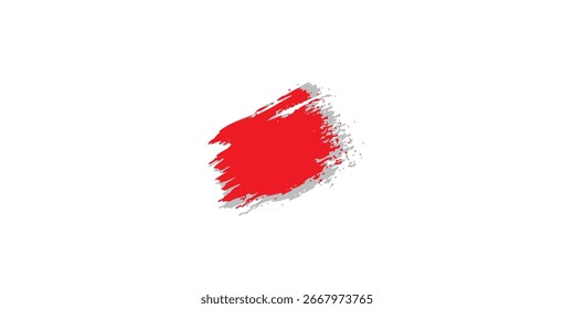 Abstraktes rotes Pinselstrich-Kreisdesign.