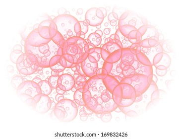Abstract red bubble illustration background