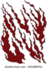 llamas quemadas rojas abstractas para imprimir o tatuar
