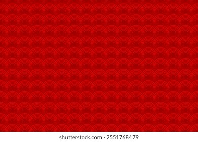 Abstract Red Chinese Geometric Pattern Background. Seamless. Vector Illustration. New Year Backdrop. Celebration Wallpaper