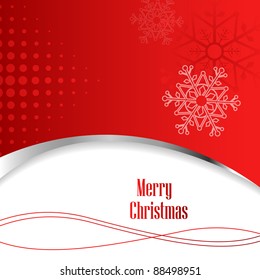 Abstract red christmas background with place for text. Vector illustration