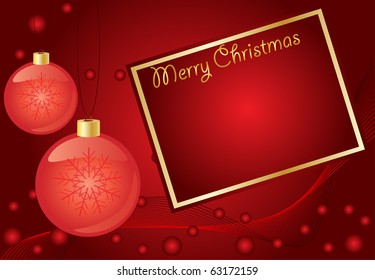 Abstract  red christmas  background, with room for text