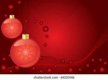 Abstract  red christmas  background, with room for text