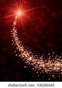 Fundo vermelho abstrato Natal. Ilustração vetorial.