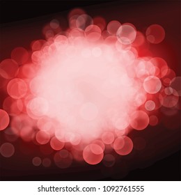 Abstract red Christmas background with an white concetration in center