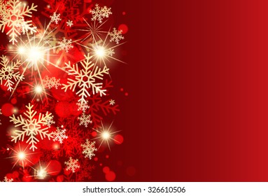 Abstract red christmas greeting card. Vector illustration