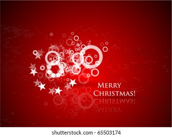 Abstract red Christmas snowflake concept